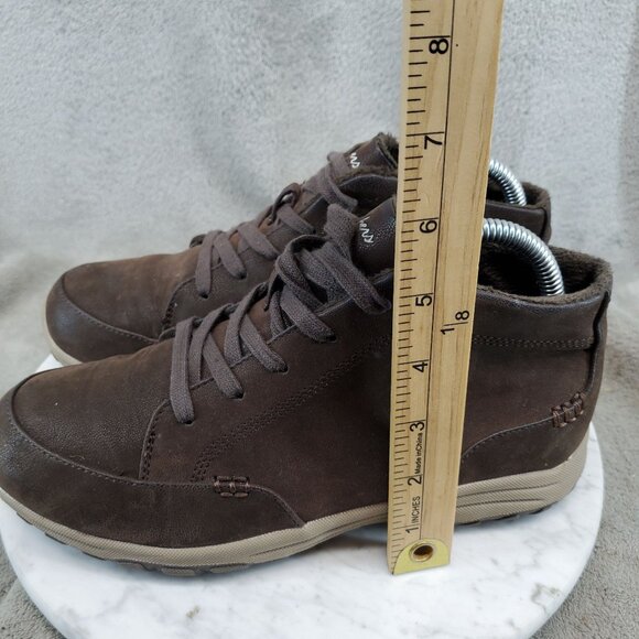 Skechers Shoes Womens Size 7.5 Wide Chocolate Brown Textile Chukka Boots - Picture 2 of 11
